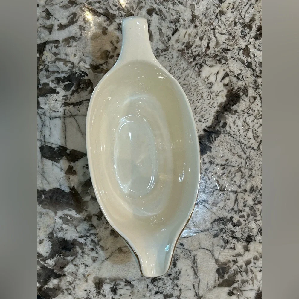 Homer Laughlin Gravy Boat Pink Dogwood Liberty Gold Trim Vintage 1954 - Picture 5 of 6